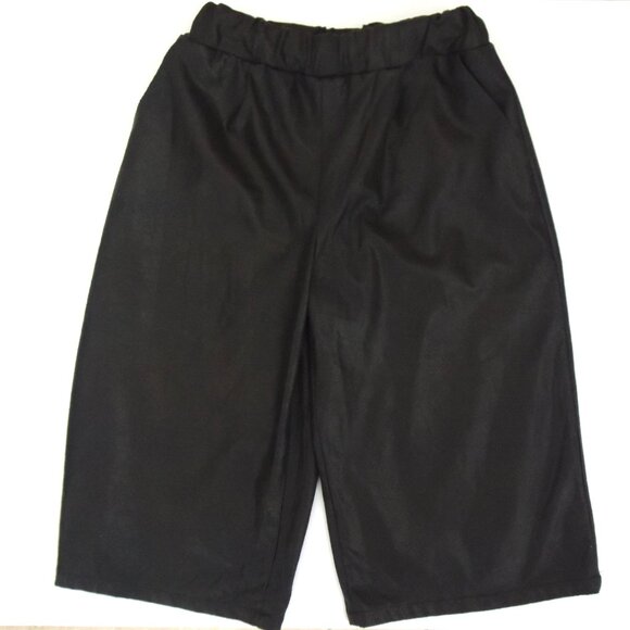 ANONYME Faux leather crop culotte pants NWT IT 40 US 4 - Picture 1 of 5